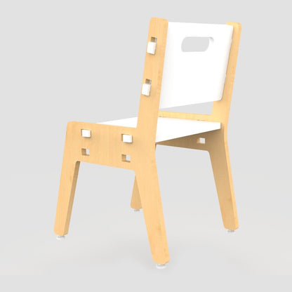 Silver Peach Childrens Wooden Chair | Verified Sustainable by Brown Living™