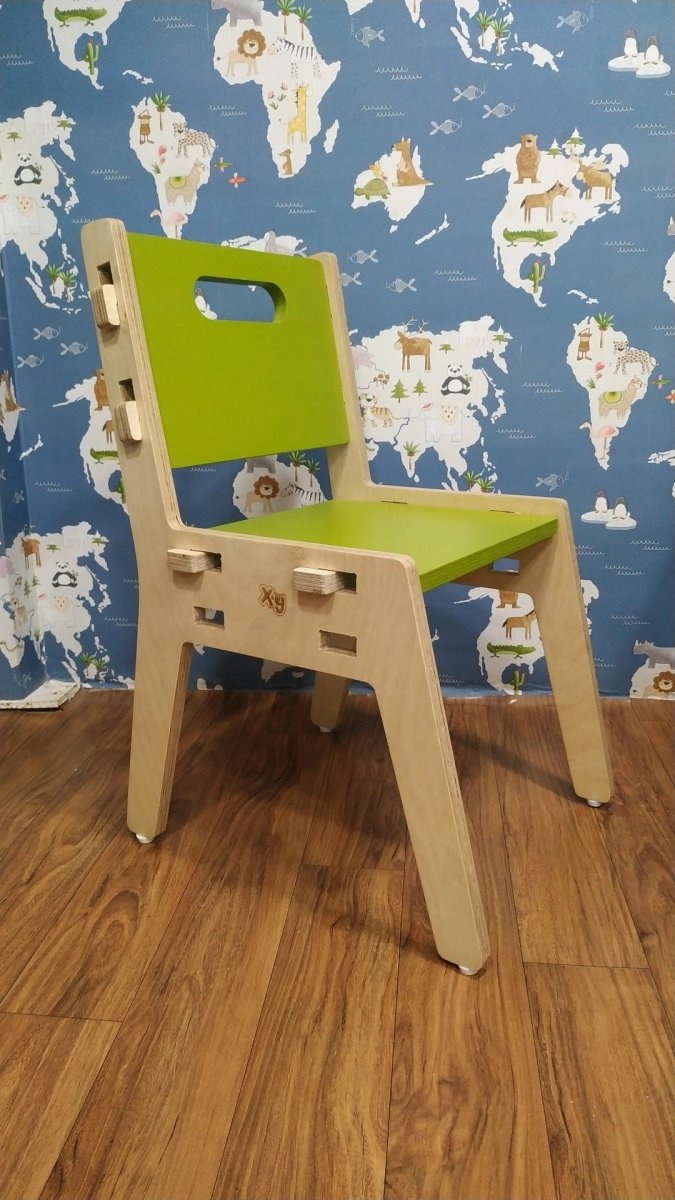 Silver Peach Childrens Wooden Chair | Verified Sustainable by Brown Living™