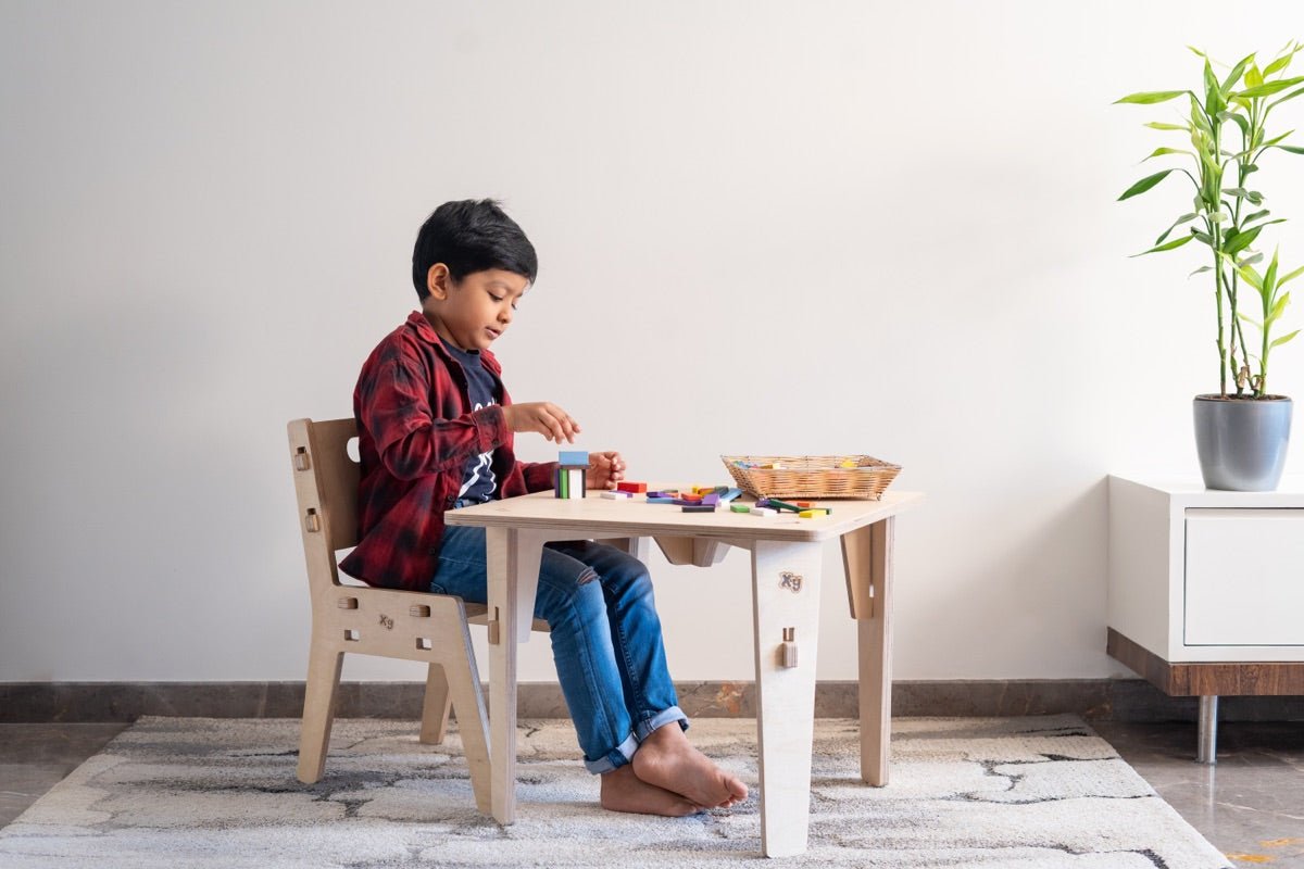 Silver Peach Childrens Wooden Chair | Verified Sustainable by Brown Living™