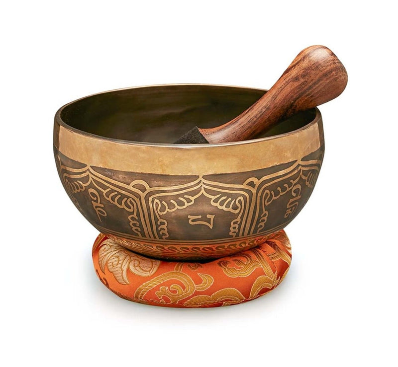 Buy Singing Bowl Handmade Flower of life- 6" | Shop Verified Sustainable Musical Instruments on Brown Living™