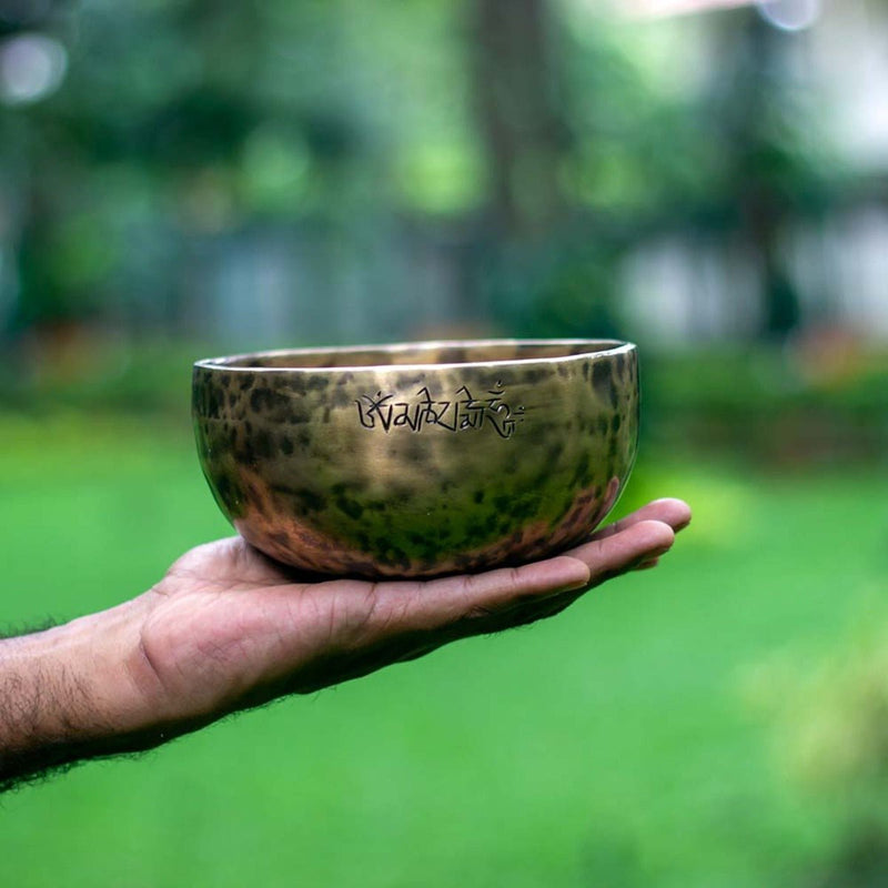 Buy Singing Bowl Handmade Full moon- 7" | Shop Verified Sustainable Musical Instruments on Brown Living™
