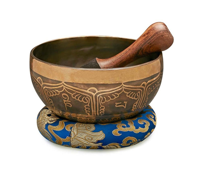 Buy Singing Bowl Handmade Mantra- 6" | Shop Verified Sustainable Products on Brown Living