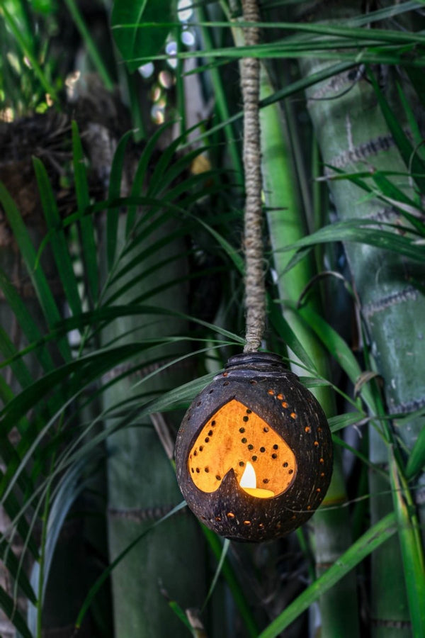 Buy Siva Coconut Lantern | Shop Verified Sustainable Lamps & Lighting on Brown Living™