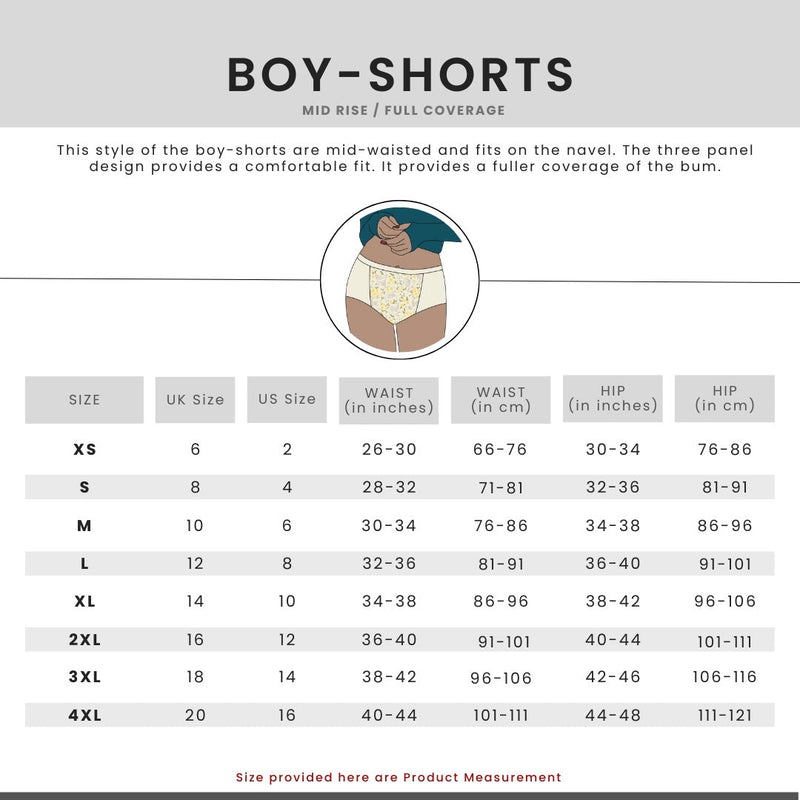 Sky Lantern Biowashed Organic Cotton Boy-Shorts | Verified Sustainable Womens Underwear on Brown Living™