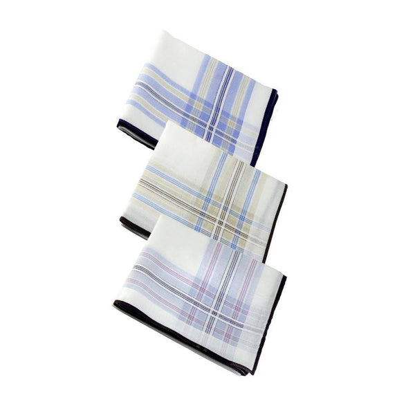 Buy Slim Cotton Hankies - Colored Stripes, Pack Of 3 | Shop Verified Sustainable Products on Brown Living
