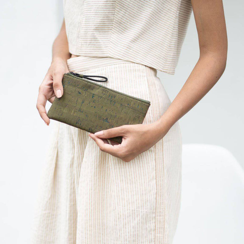 Buy Slim Kim Minimal Wallet - Olive + Terrain | Shop Verified Sustainable Womens Wallet on Brown Living™