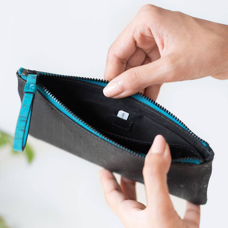 Buy Slim Kim Minimal Wallet - Teal + Black | Shop Verified Sustainable Products on Brown Living