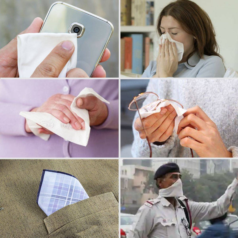 Buy Slim Premium White Cotton Hankies, Pack Of 3 | Shop Verified Sustainable Handkerchiefs on Brown Living™