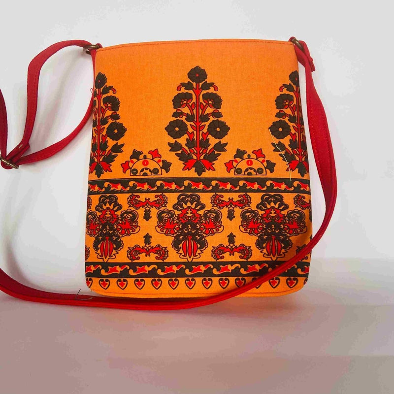 Buy Sling Bag - Pure Cotton- Traditional Indian Print | Shop Verified Sustainable Womens Bag on Brown Living™