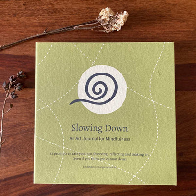 Slowing Down Art Journal made from textile waste | For mindfulness – Notebooks & Notepads on Brown Living™. SKU: BL - 34. Img 1.