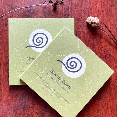 Slowing Down Art Journal made from textile waste | For mindfulness – Notebooks & Notepads on Brown Living™. SKU: BL - 34. Img 6.