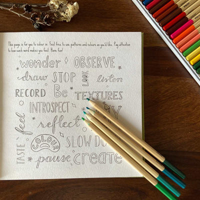 Slowing Down Art Journal with Sketchbook – Notebooks & Notepads on Brown Living™. SKU: BL - 36. Img 10.