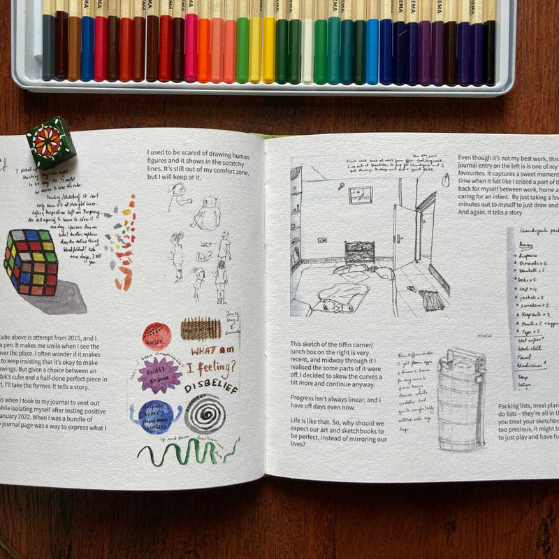 Slowing Down Art Journal with Sketchbook | Verified Sustainable by Brown Living™