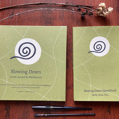 Slowing Down Art Journal with Sketchbook – Notebooks & Notepads on Brown Living™. SKU: BL - 36. Img 3.