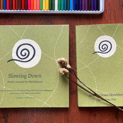 Slowing Down Sketchbook in A5 size | 96 Pages – Notebooks & Notepads on Brown Living™. SKU: BL - 35. Img 4.