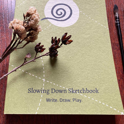 Slowing Down Sketchbook in A5 size | 96 Pages – Notebooks & Notepads on Brown Living™. SKU: BL - 35. Img 3.