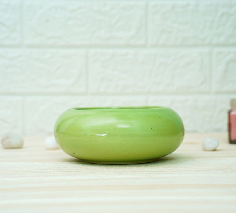 Buy Small Ceramic Pots for Desk | Green | Shop Verified Sustainable Products on Brown Living