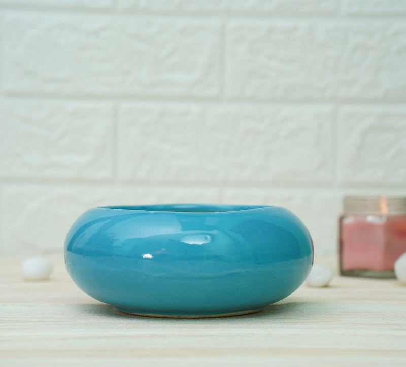 Buy Small Ceramic Pots for Desk | Sky Blue | Shop Verified Sustainable Products on Brown Living