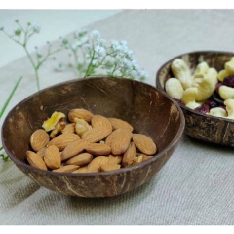 Buy Small Coconut Shell Snack Bowls - Set of 2 | Shop Verified Sustainable Plates & Bowls on Brown Living™