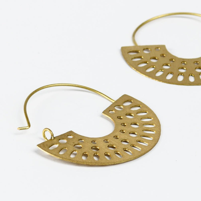 Buy Small Hoop Patterned Earrings | Shop Verified Sustainable Womens earrings on Brown Living™