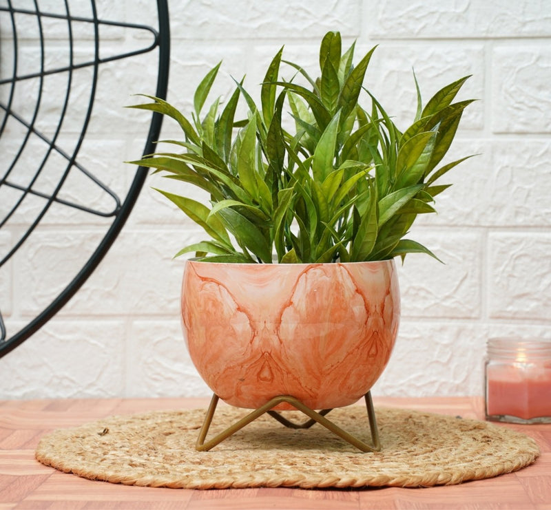 Buy Small Pot for Indoor Plants (Marble Pink, Pack of 1) | Shop Verified Sustainable Products on Brown Living
