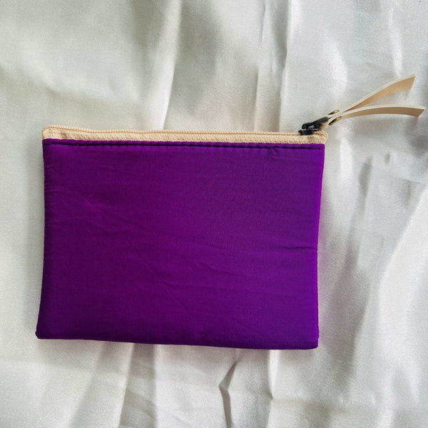 Buy Small zipper Pouches- Mini Wallets- Beautiful Dark Purple | Shop Verified Sustainable Products on Brown Living