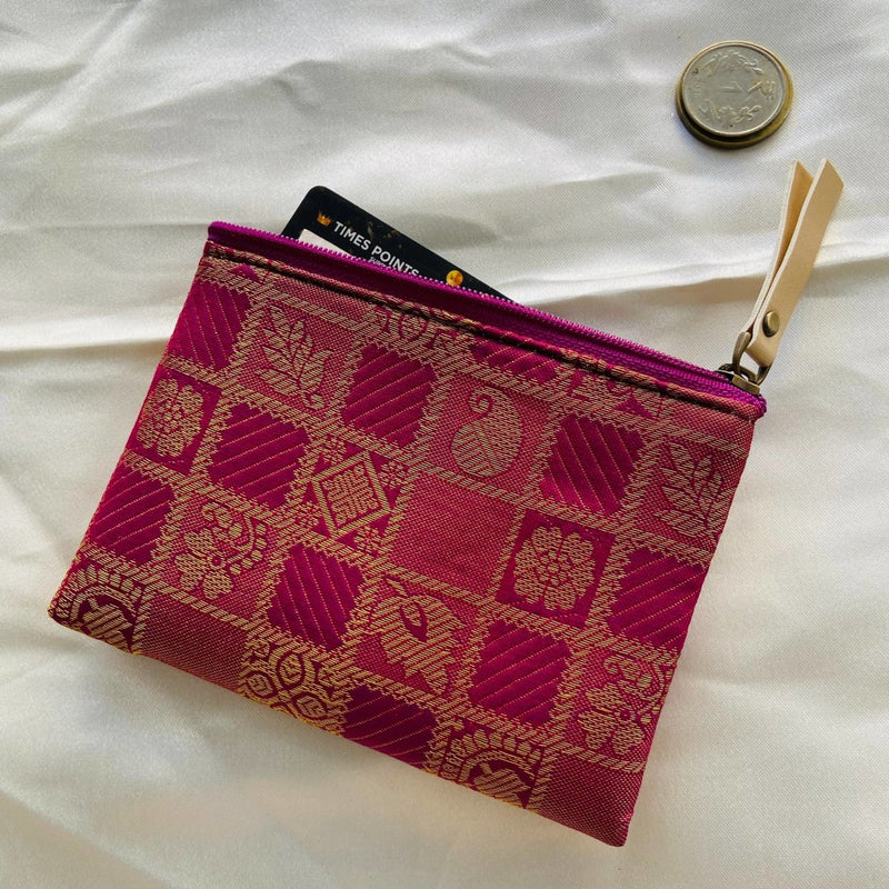 Buy Small zipper pouches- Mini wallets- Purple Square | Shop Verified Sustainable Travel Accessories on Brown Living™