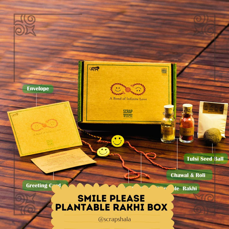 Buy Smile Please Plantable Seed Rakhi Box | 2 Seed Rakhis | Shop Verified Sustainable Products on Brown Living