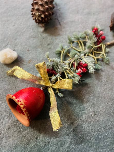Snow & Glitter Jingle Bell | Home Decor | Verified Sustainable by Brown Living™
