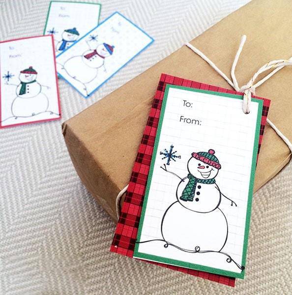 Buy Snowman Christmas Gift Tags - Pack of 8 | Shop Verified Sustainable Gift Tags & Labels on Brown Living™