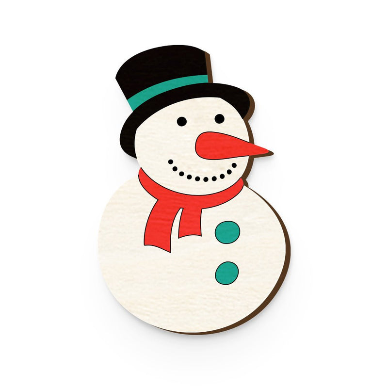 Buy Snowman Hand Painted Wooden Pin | Shop Verified Sustainable Travel Accessories on Brown Living™