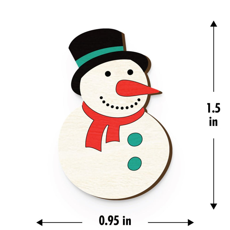 Buy Snowman Hand Painted Wooden Pin | Shop Verified Sustainable Travel Accessories on Brown Living™