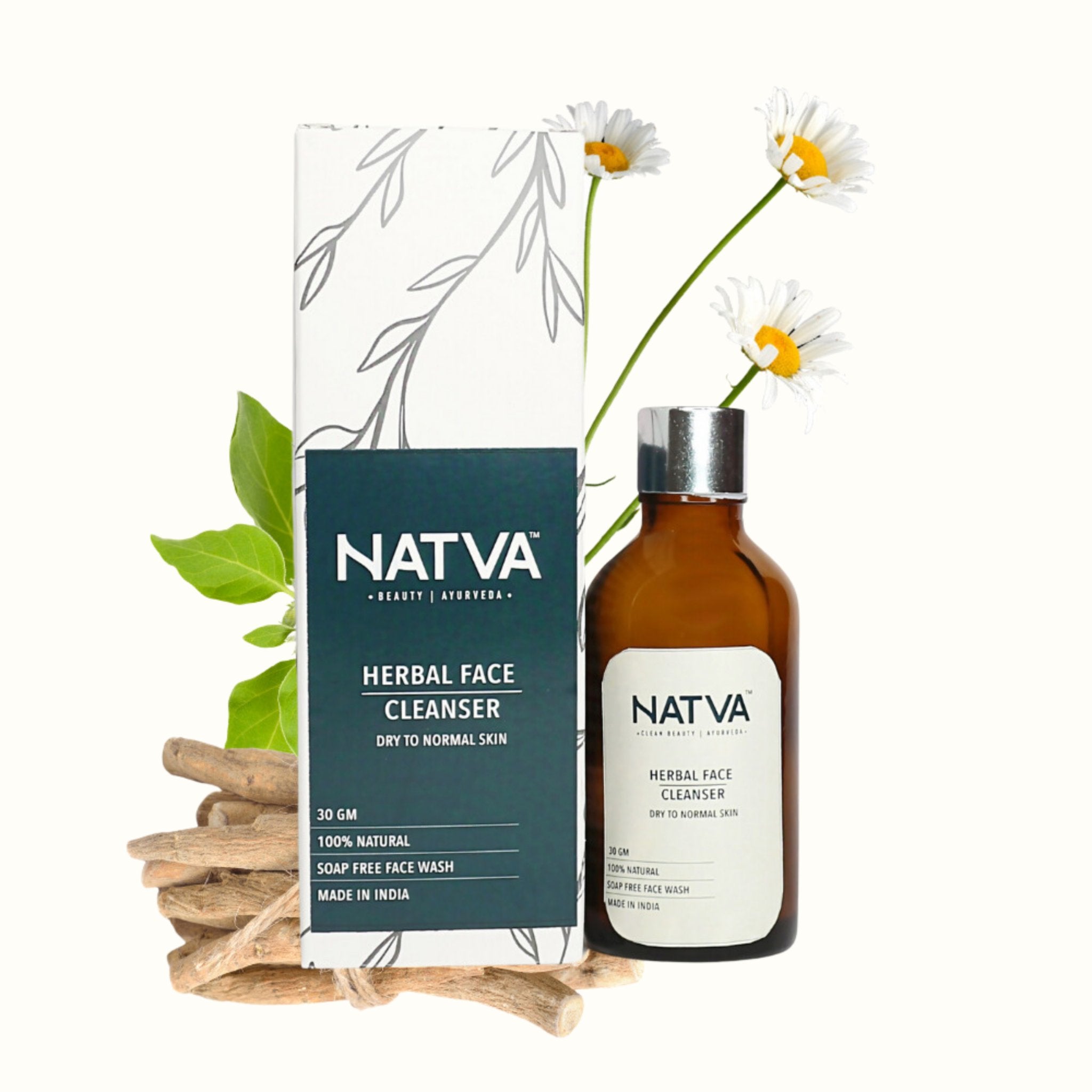 Soap Free Herbal Face Cleanser - Dry to Normal Skin | Verified Sustainable by Brown Living™