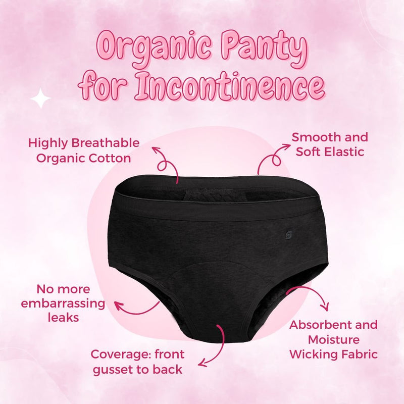 Incontinence Underwear, Breathable Incontinence Underpants Made of Cotton,  Leak-Proof Pants for Urinary Incontinence with Changing Pad, Unisex