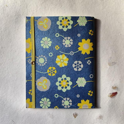 Soft Cover Handmade Notebooks | Blue Floral | Verified Sustainable by Brown Living™