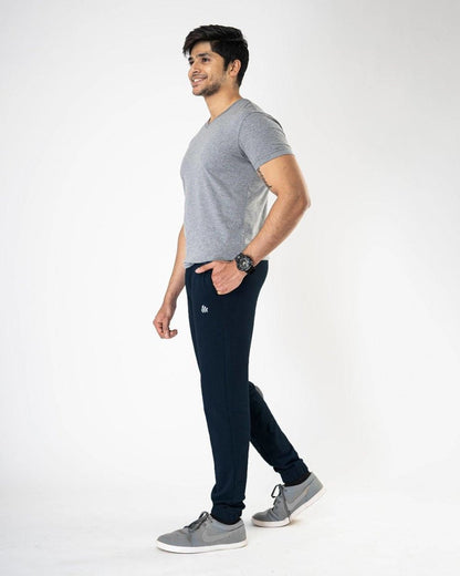 Solid Men's Black Athleisure Joggers | Verified Sustainable by Brown Living™