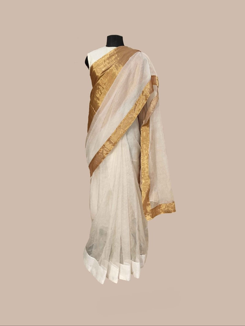 Buy Son Champa Organza Sari | Shop Verified Sustainable Womens Saree on Brown Living™