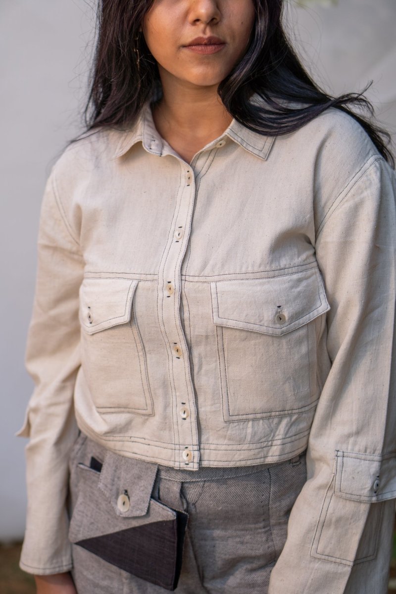 Buy Sonder Hand Spun Cropped Jacket | Shop Verified Sustainable Products on Brown Living