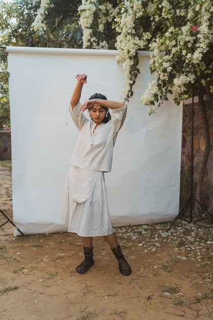 Sonder Cotton Ruched Blouse | Verified Sustainable by Brown Living™