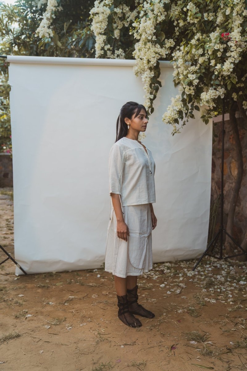 Buy Sonder Cotton Ruched Blouse | Shop Verified Sustainable Womens Blouse on Brown Living™