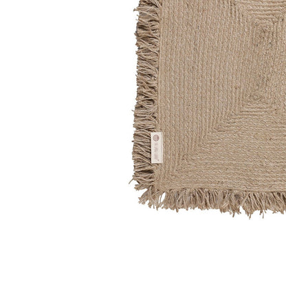 Sootli Jute Placemat With Fringes | Verified Sustainable by Brown Living™
