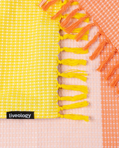 Sorbet Sunrise | Bamboo & cotton Blend Woven | Bath/beach/Everyday Towels – Bath Linens on Brown Living™. SKU: WBT011. Img 4.