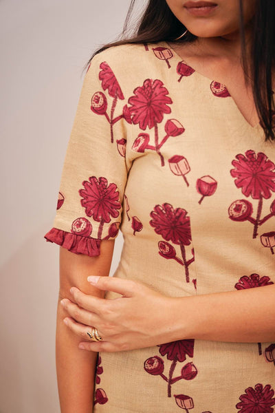 Soulful Pod Detachable Long Cotton and Hemp Dress – Womens Dress on Brown Living™. SKU: TCC - AW22 - 1191376. Img 5.