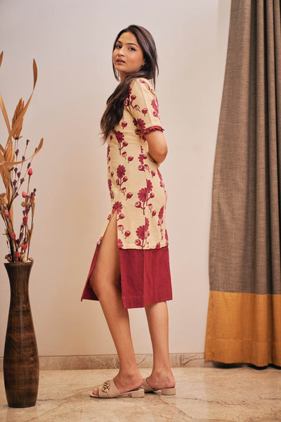 Soulful Pod Detachable Long Cotton and Hemp Dress – Womens Dress on Brown Living™. SKU: TCC - AW22 - 1191376. Img 4.