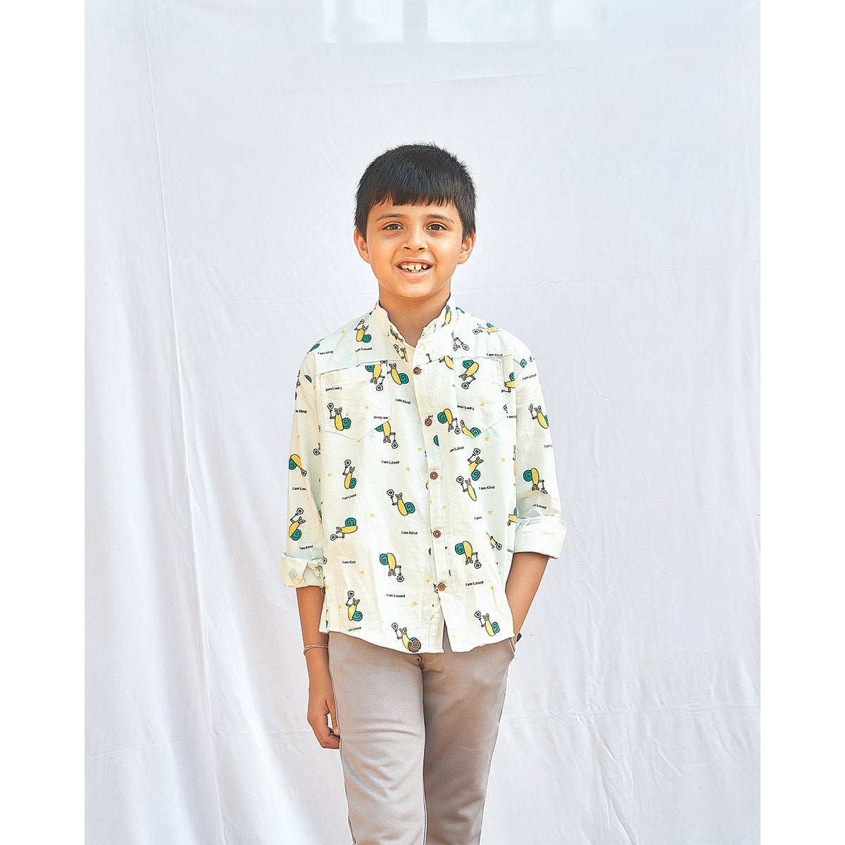 Soulful Snails Boys Shirt | Verified Sustainable by Brown Living™