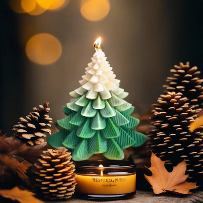 Soywax Christmas Tree Scented Candle - Lemongrass - 110gms | Verified Sustainable by Brown Living™