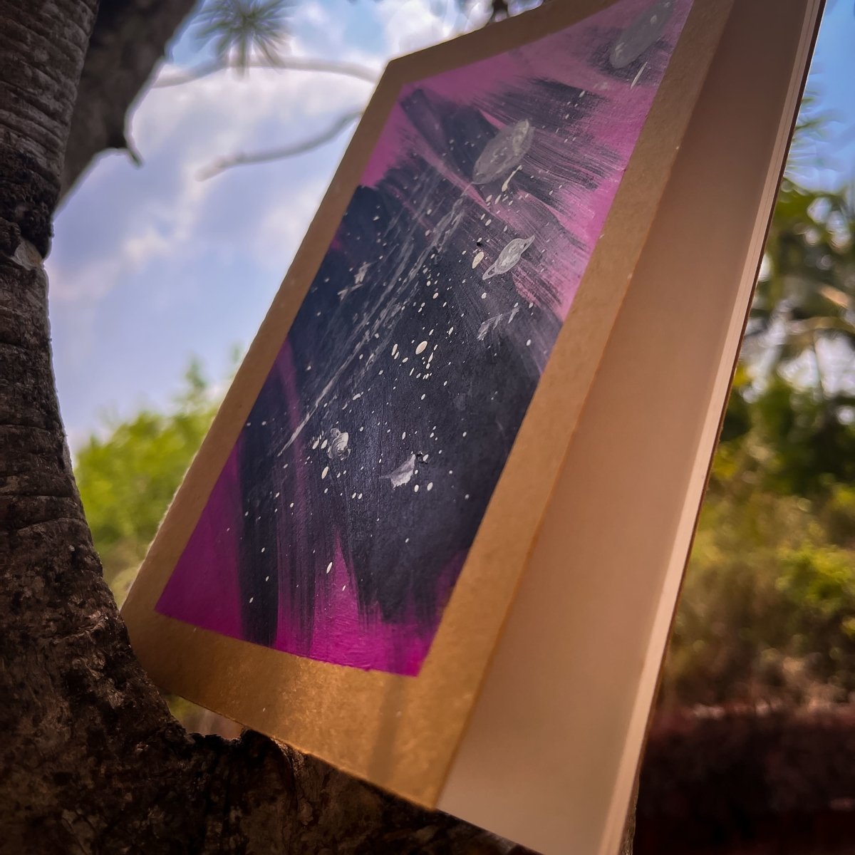 Spacefaring Handpainted Notebook | Verified Sustainable by Brown Living™