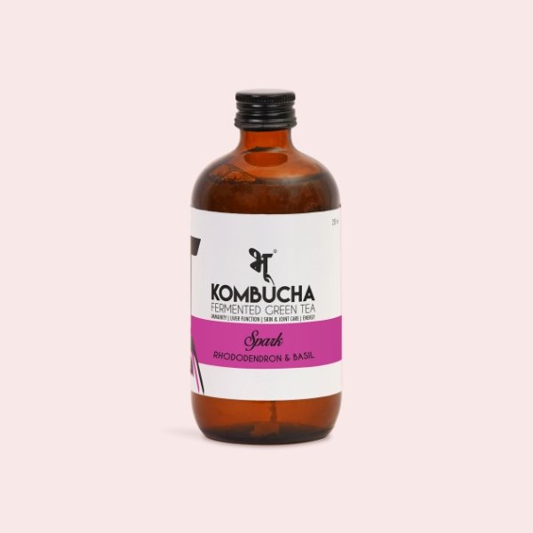 Buy Spark | Rhododendron and Basil Kombucha | Shop Verified Sustainable Health & Energy Drinks on Brown Living™