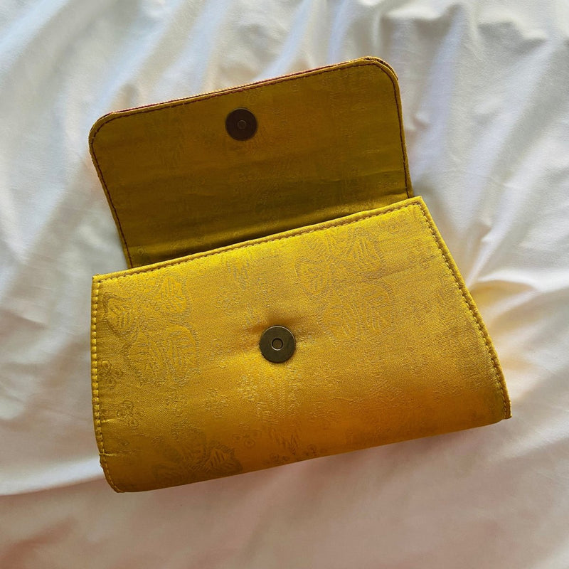 Special Clutch Purse Small - Golden with Amman Flap | Verified Sustainable by Brown Living™