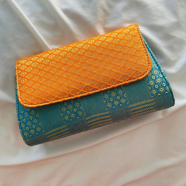 Buy Special Clutch Purse Small - Light Blue Bottom with Diamond Flap | Shop Verified Sustainable Products on Brown Living